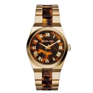 Michael Kors tortoise-inspired 2 tone Gold Watch